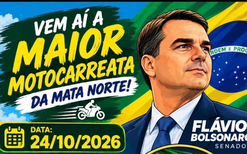 Nazaré da Mata se prepara para receber motocarreata em prol do candidato Flávio Bolsonaro